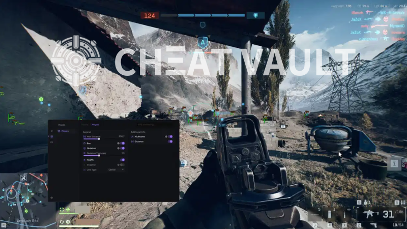 Battlefield 2042 cheats ESP active during gameplay
