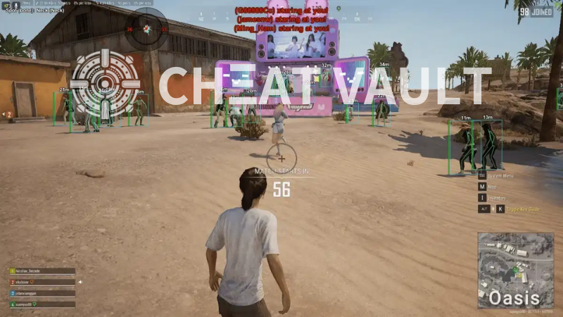 PUBG hacks ESP highlighting enemies during gameplay